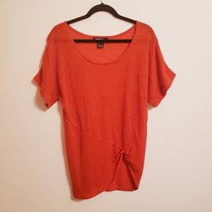 Kensie Red Front Knotted Sweater...S